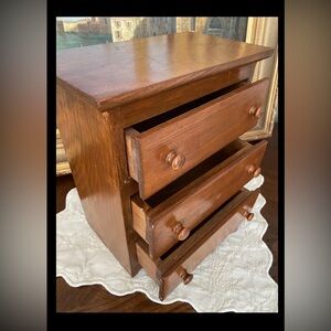 Small Wooden Storage Chest / American Girl Style Doll Furniture